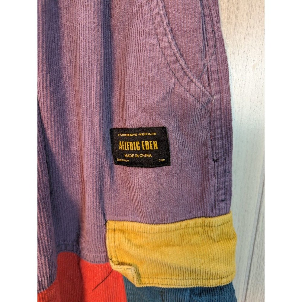 COURSEMYS AELFRIC EDEN Corduroy Patchwork Color Block Cargo Pants M 25” Waist - Picture 5 of 12